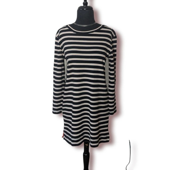 Lou & Grey Dresses & Skirts - Lou & Grey Striped Knit Pullover Shirt Dress